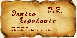 Danilo Ripulović vizit kartica